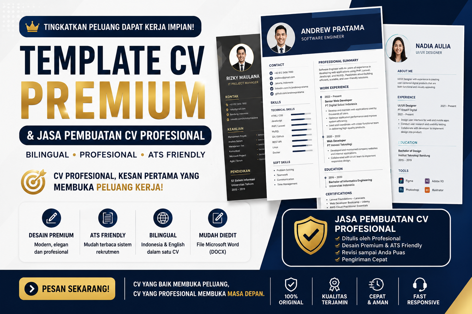 CV Premium Bilingual Auto di Lirik HRD